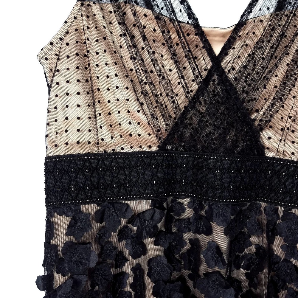 Altar'd State Black 3D Lace Floral Cocktail Dress - Picture 4 of 7